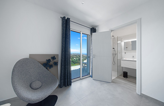 Sea view from master suite at Villa Grimaud