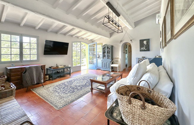 oude houten balken, open haard, villa, La Croix Valmer