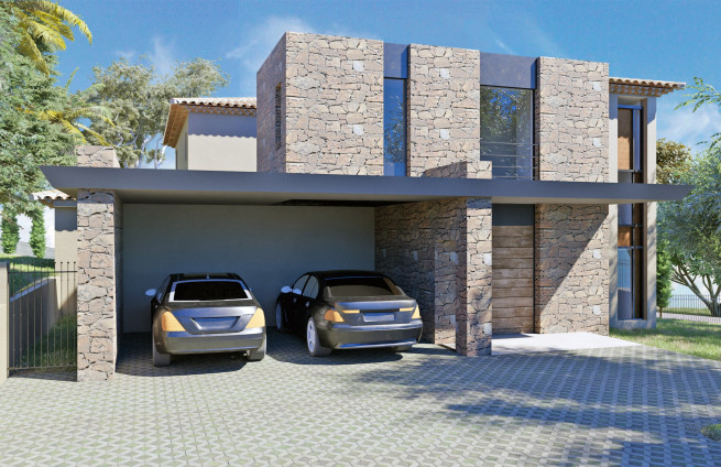 new villa - modern architecture - sea view