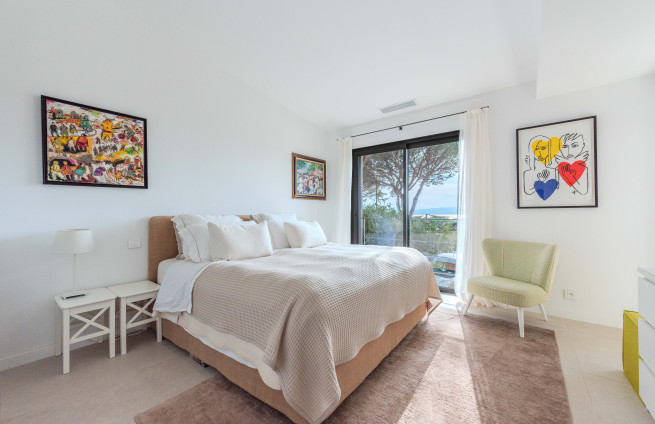 Hoofdslaapkamer met uitzicht op zee - Sainte-Maxime