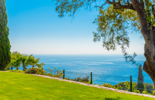 garden view of the villa in Nartelle