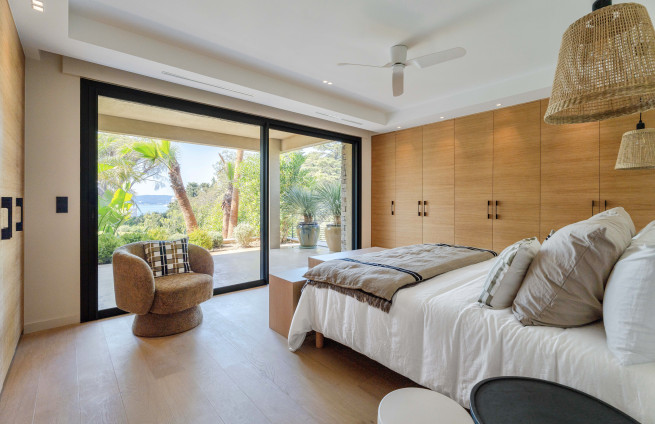 Master suite with custom-made dressing room and office