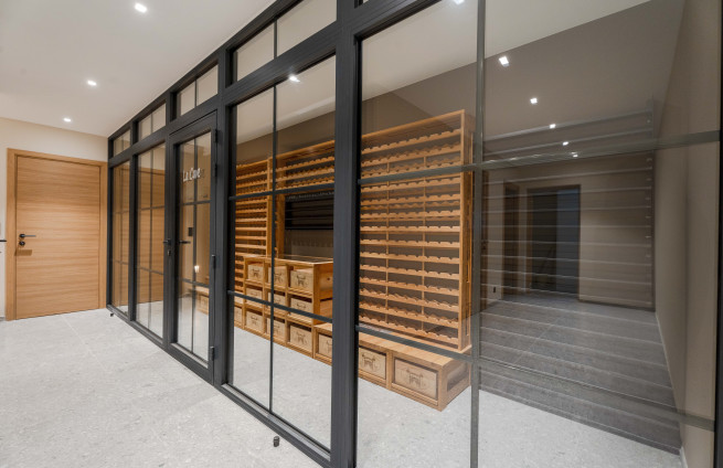 Luxury villa wine cellar