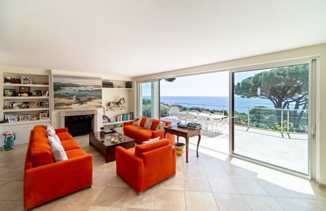 Panoramic sea view living room - villa - Escalet - Ramatuelle