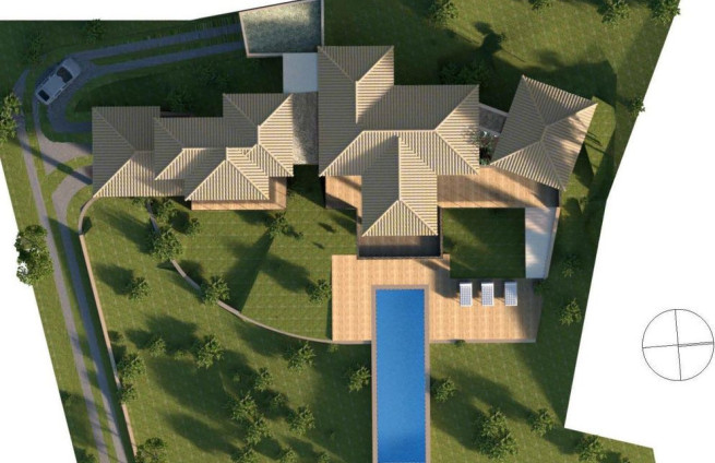 Building permit for a 350m2 contemporary villa in Beauvallon