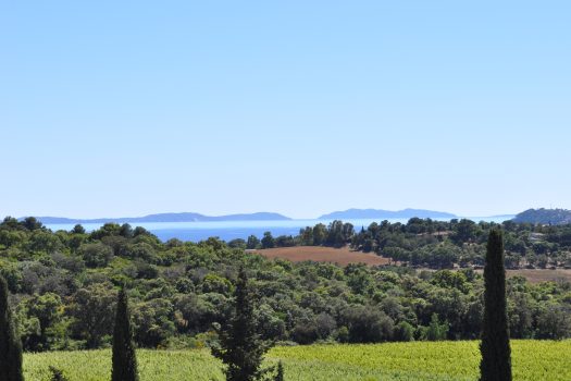Villa with view over the sea and the vineyards for sale between the village and Gigaro